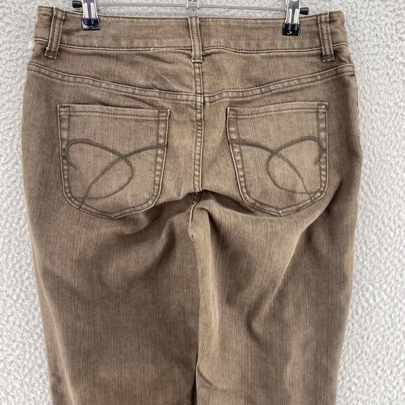 Chicos Jeans Womens 0.5 US 6 Brown Platinum Denim Ultimate Fit Slim Leg Stretch - Picture 4 of 11